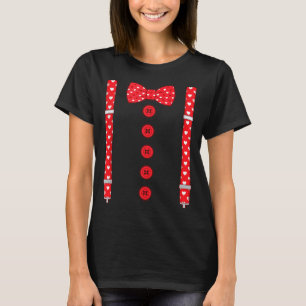 Funny Hearts Bow Tie Suspenders Valentine's Day Co T-Shirt