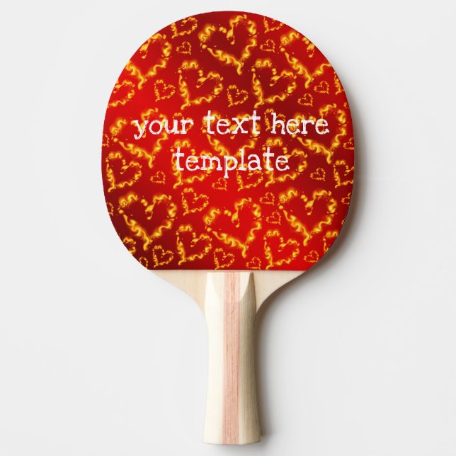 funny, hearts, heart, red, love, valentine, glossy ping pong paddle (Front)