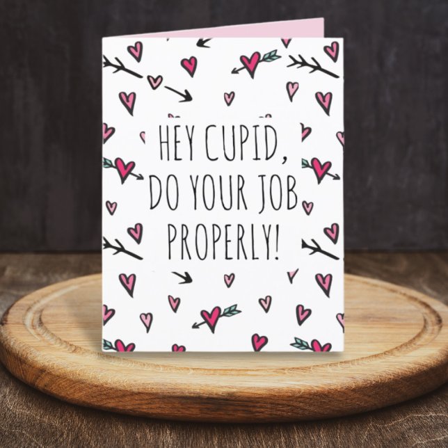 Funny Hearts Minimalist Valentines Day for Friends Thank You Card (Creator Uploaded)