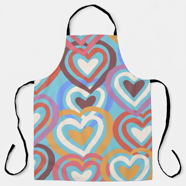 Funny Hearts: Seamless Texture Pattern. Apron (Front)