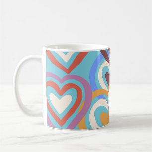 Funny Hearts: Seamless Texture Pattern. Coffee Mug