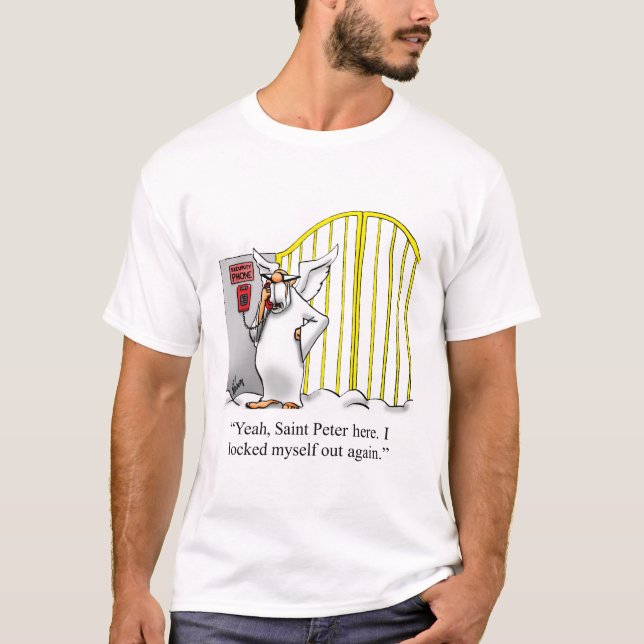 Funny Heavenly Humour Tee Shirt (Front)