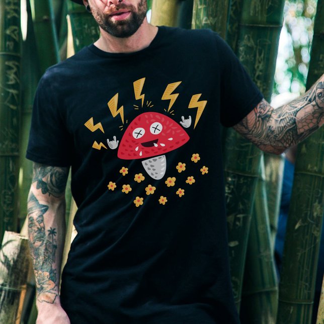 Funny Heavy Metal Mushroom T-Shirt (Creator Uploaded)