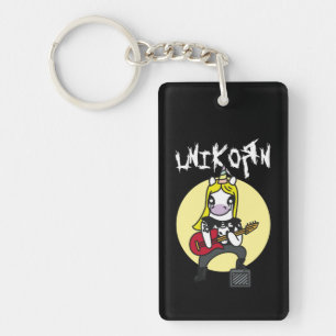 Funny Heavy Metal Unicorn Key Ring