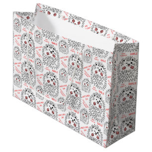 Funny Hedgehog. Have A Nice Day Customisable Large Gift Bag