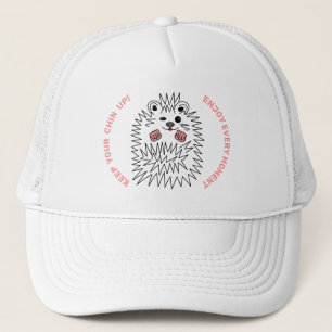Funny Hedgehog. Keep Your Chin Up! Customisable Trucker Hat