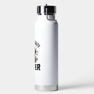 Funny Heifer Cow Floral Butterfly Vintage Design_1 Water Bottle