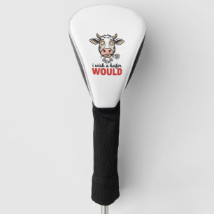 Funny Heifer Cow Vintage Engraving Shirt Design_1 Golf Head Cover