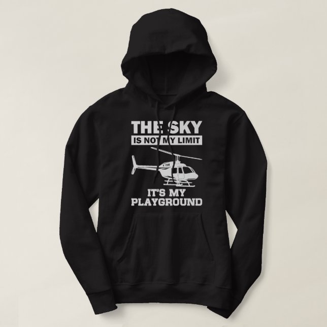 Funny Helicopter Pilot Gift For Men Women Chopper  Hoodie (Design Front)