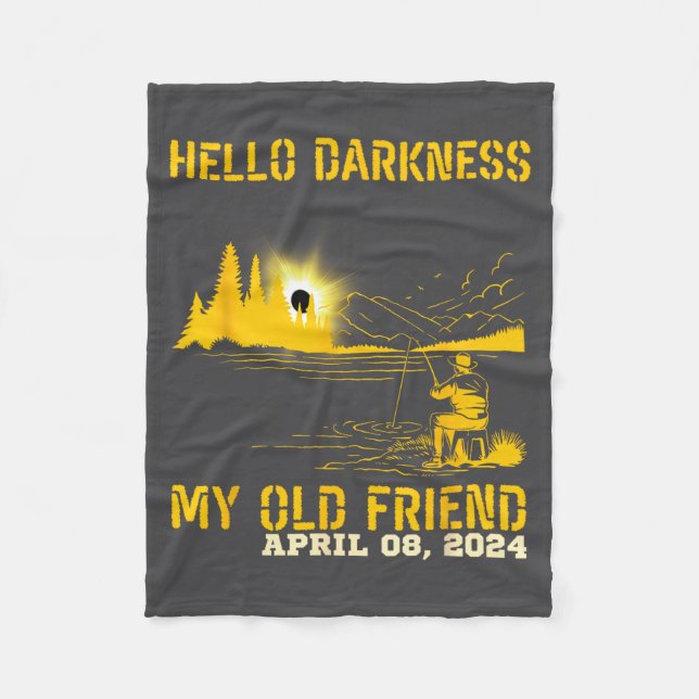 Funny Hello Darkness Old Friend Solar Fleece Blanket (Front)