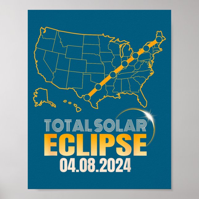 Funny Hello Darkness Total Solar Eclipse Poster (Front)