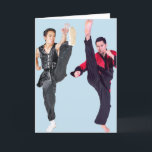 FUNNY HELLO MARTIAL ARTS KARATE GREETING CARD<br><div class="desc">HELLO "HI YA!" KARATE CARD</div>