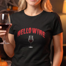 Funny Hello Wine - Devilish Halloween Pun
