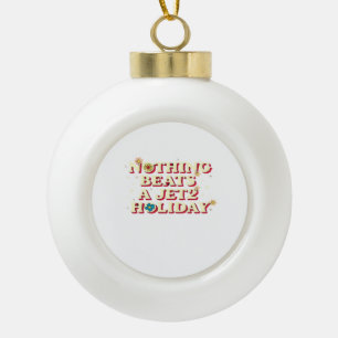 Funny Help Ceramic Ball Christmas Ornament