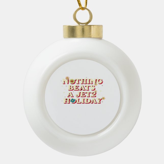Funny Help  Ceramic Ball Christmas Ornament (Front)
