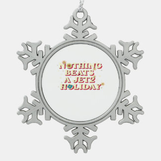 Funny Help Snowflake Pewter Christmas Ornament