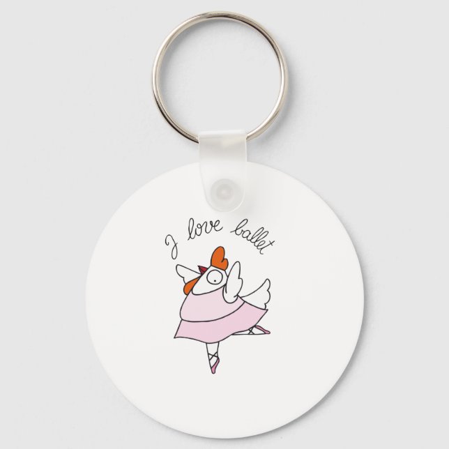 funny hen key ring (Front)