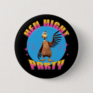 Funny Hens Night Chicken Party Humour 6 Cm Round Badge
