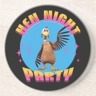 Funny Hens Night Chicken Party Humour Coaster