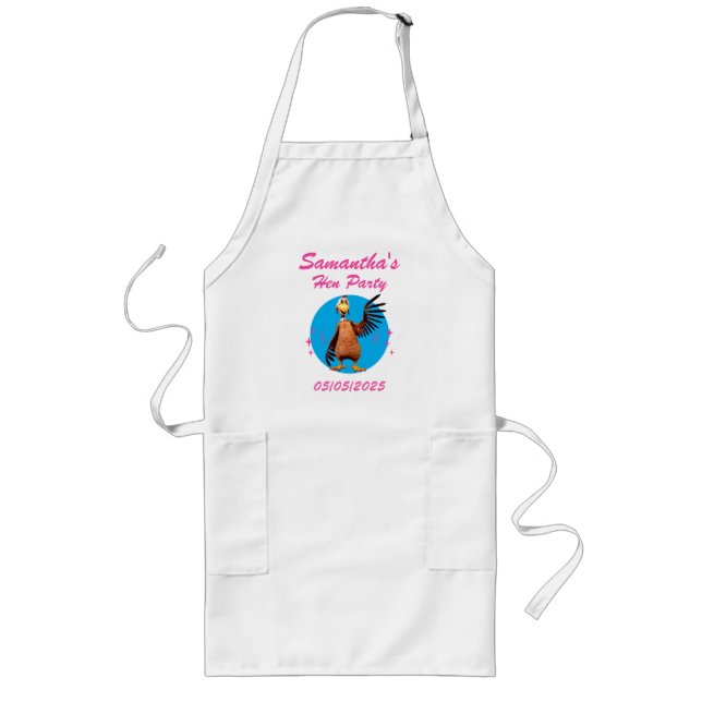 Funny Hens Night Chicken Party Humour Long Apron (Front)