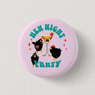 Funny Hens Night Party Funny Chicken 3 Cm Round Badge