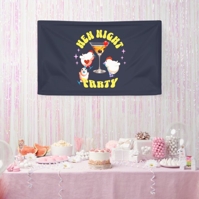 Funny Hens Night Party Funny Chicken  Banner (Party)