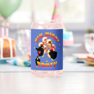 Funny Hens Night Party Funny Chicken  Can Glass