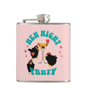 Funny Hens Night Party Funny Chicken  Hip Flask