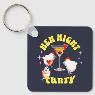 Funny Hens Night Party Funny Chicken Key Ring