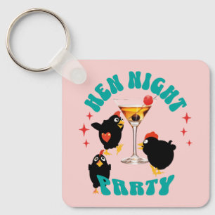 Funny Hens Night Party Funny Chicken Key Ring
