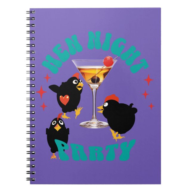 Funny Hens Night Party Funny Chicken  Notebook (Front)