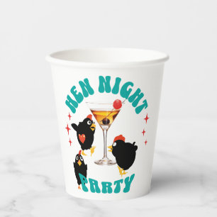 Funny Hens Night Party Funny Chicken  Paper Cups