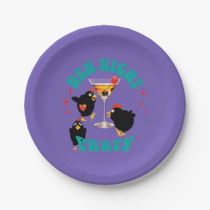 Funny Hens Night Party Funny Chicken Paper Plate