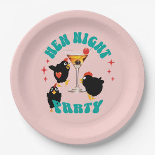 Funny Hens Night Party Funny Chicken  Paper Plate