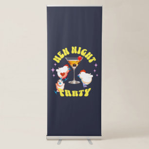 Funny Hens Night Party Funny Chicken Retractable Banner