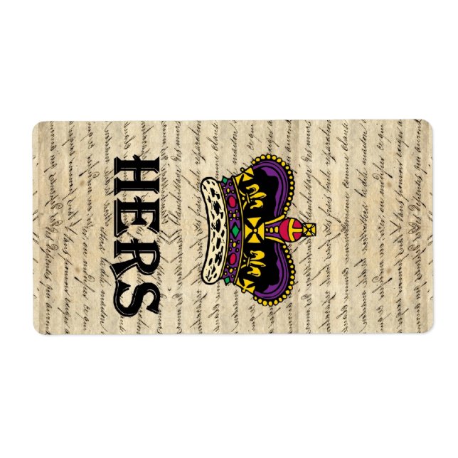 Funny hers text & crown (Front)