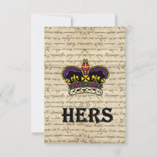 Funny hers text & crown