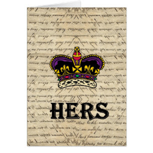 Funny hers text & crown