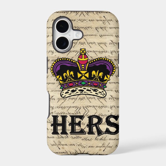 Funny hers text & crown (Back)