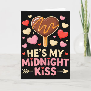 Funny Hes My Midnight Kiss Valentine Matching Coup Card