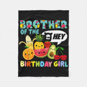Funny Hey Bear Family Of The Birthday Girl Dancing Fleece Blanket