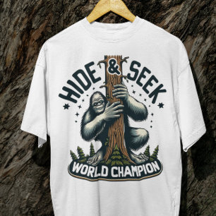 Funny Hide & Seek World Champion Bigfoot T-Shirt