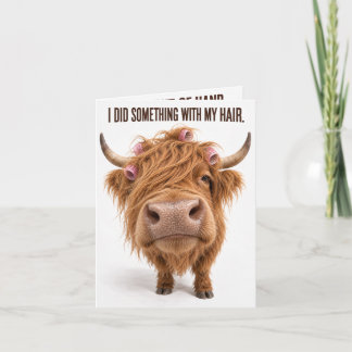 Funny Highland Cow Birthday Card | Wild Hair Humou