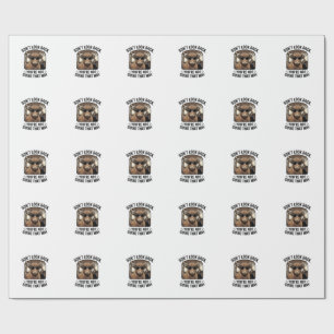 Funny Highland Cow Don’t Look Back Retro Wrapping Paper