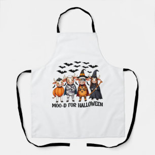 Funny Highland Cow Moo-d for Halloween Apron