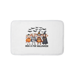 Funny Highland Cow Moo-d for Halloween Bath Mat