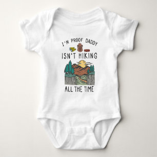 Funny Hiker Dad - Cute Camper Hiking Baby Bodysuit