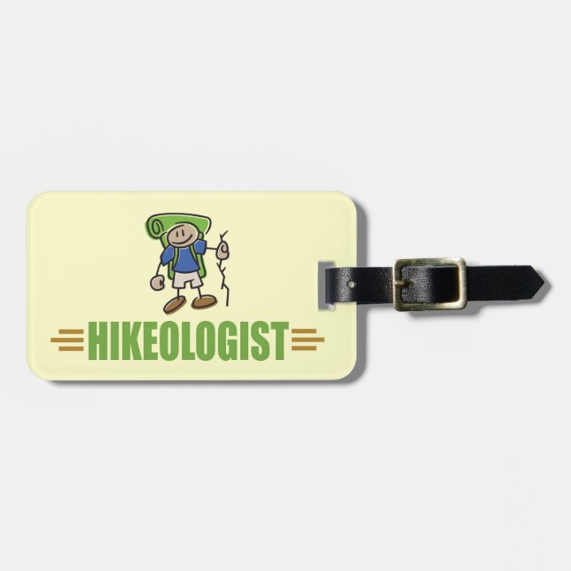 Funny Hiker Luggage Tag (Front Horizontal)