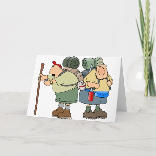 Funny Hikers Outdoor Adventure Camping Humour  Card (Front)