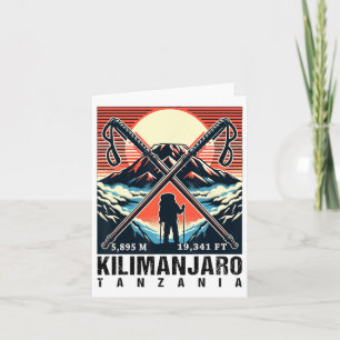 Funny Hiking Art Climbed Mount Kilimanjaro For Hik Card